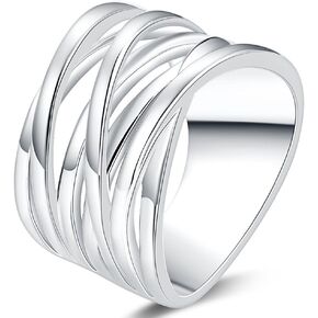 Jude Jewelers Stainless Steel Knotted Braided Wave Wrap Ring Promise Statement Anniversary Wedding Cocktail Party