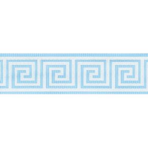 Morex Ribbon 7570.22/25-602 Polyester Greek Keys Craft Supplies, 7/8" by 25 yd, Light Blue