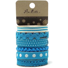 Assorted Ribbon for Crafts Hair Ribbons for Girls Fabric Ribbon Thin Ribbon Grosgrain Ribbon Craft Ribbon Ribbon for Bows Ribbon for Hair Ribbon for Hair Bows Cloth Ribbon Decorative Trim - Turquoise