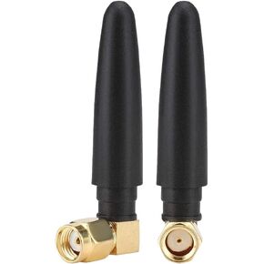 Probox(2-Pack) Mini Dual Band WiFi Antenna, 2.4GHz 5GHz 5.8GHz MIMO RP-SMA Male Right Angle connectors for WiFi Bluetooth FPV USB Adapter Computer PCIe Card, Wireless Back Up Camera WiFi Router