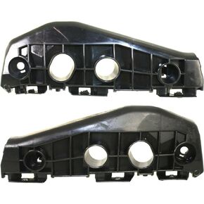 Front Left Driver and Right Passenger Side Bumper Cover Support Bracket Retainer Replacement for 2009-2010 Toyota Corolla Black Textured TO1042110 TO1043110 5211502130 5211602130