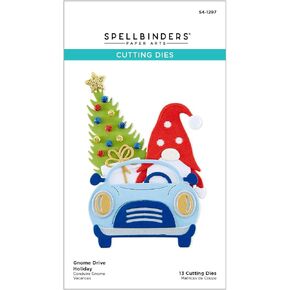 Spellbinders Gnome Drive Holiday Etched Dies, Metal