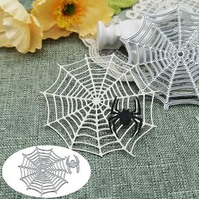 Spider Web Metal Cutting Die Cuts, DIY Crafts Halloween Spider Web Scrapbook Paper Cards Cutting Dies Cut Stencils for DIY Embossing Card Making Book Tags Decorative Paper Dies Scrapbooking