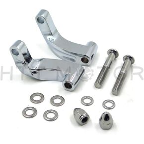 HTTMT MT387-BK Black Mirrors Mount Adapter Compatible with H-D Heritage Flstc Fxcwc Super Glide Fxdc Wide