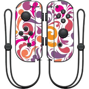 MightySkins Skin Compatible with Nintendo Joy-Con Controller wrap Cover Sticker Skins Swirly Black