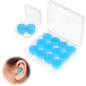 Noise Cancelling Earplugs for Sleep, Soft Silicone Earplugs Reusable Ear Plugs for Sleeping Comfortable Moldable Ear Plugs for Swimming, Travel, Snoring, Sleeping, Working(4Pair + 1Pair)