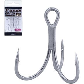 BKK FANGS-63 خطاف ثلاثي | 3X | طلاء فائق المقاومة للصدأ بالمياه المالحة | نقطة الإبرة | منحنى أوشوغنيسي