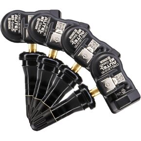 Autel MX-Sensor 2 in 1 (315MHz + 433MHz): Same as OE Sensors for All Cars, 100% Cloneable TPMS Programmable Sensors for Tire Pressure Monitoring System (Rubber Valves, Screw-in, Set of 4 Pieces)