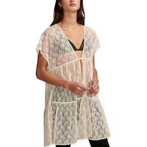 Lucky Brand Women's Festival Lace Tiered Kimono