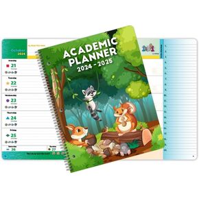 مخطط طلاب المرحلة الابتدائية مؤرخ 2024-2025 للعام الدراسي الأكاديمي، دفتر تاريخ كبير (8.5 بوصة × 11 بوصة) مع غطاء كتلة أساسي كلاسيكي in Kuwait