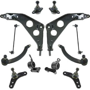 TRQ 12 Piece Steering & Suspension Kit Control Arms Ball Joints Sway Bar Links Tie Rods Kit for 2003-2008 Mini Cooper