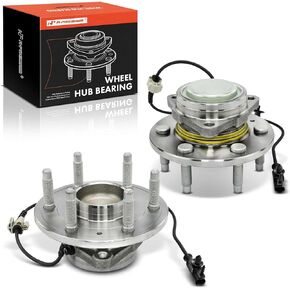 A-Premium 2 x Front Wheel Bearing and Hub Assembly with ABS & 6-Lug Compatible with Chevy & GMC & Cadillac - 2007-2014 - Silverado 1500, Sierra 1500, Yukon XL 1500, Escalade, RWD