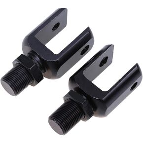 Shock Absorber U-type Adapters 2Pcs Possbay Motorcycle Clevis Head U-type End Universal for Quad Motorcycle Motor Bike Black
