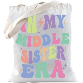 TSOTMO Big Sister Tote Bag Big Sis Gift Toddler Girl Big Sis Gift In My Big Sister Era Shoulder Bag Gift Big Sister Gift