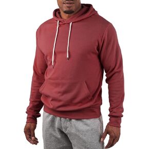 Ohoo Mens French Terry Hoodie Pullover Long Sleeve Lightweight Super Soft Hooded Sweatshirt
