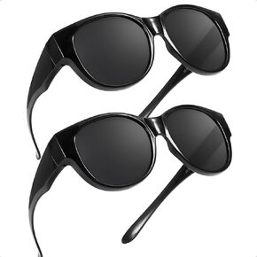 TJUTR Fit Over Glasses Sunglasses for Women, Polarized Oversized Sun Glasses with UV400 Protection