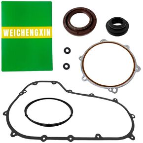 Clutch Primary Cover Gasket Kit Compatible with Dyna Softail Fat Boy Low Rider Street Bob Heritage Super Glide Electra Glide Road King Softail Night Train 1994-2005