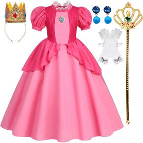 Princess Kids Costume Dress up Girls Outfit for Halloween Cosplay Chirstmas Birthday Party Little Girls 3-10Years
