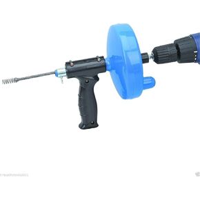 Hand Crank Or Drill Operated Powered Plumbing Drain Cleaner Snake Cable Tool