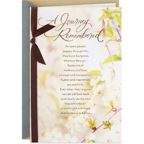 Hallmark Mahogany Religious Sympathy Greeting Card (They Leave Footprints)