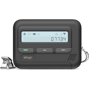 elago Pager Case Compatible with AirPods Pro 2nd Generation Case Cover, Compatible with AirPods Pro 2 Case, Lanyard Included, Shock Resistant, Full Protection, for Men, for Women (Black)