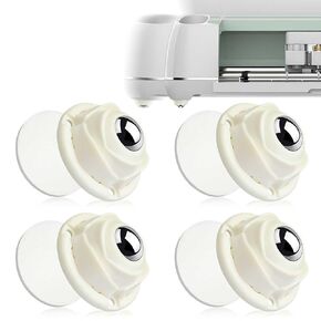 4Pcs Mini Caster Wheels for Cricutmaker/Explore Airs, 360° Rotation Self Adhesive Swivel Wheels, 28 LBS Load Capacity Per Wheel, Mute Small Roller Ball,Furniture and Kitchen Appliances