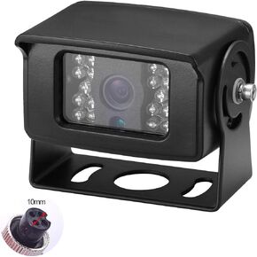 Bus Truck Backup Camera Heavy Duty Vehicle Rearview Reverse Waterproof Night Vision Camera for Travel Trailer, Pickup,Van, Oversize Truck, Fifth Wheel RV Campers Motor Home (Dual DC 12-24V)