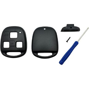 Replacement Key Fob Shell Case Fits for Lexus ES300 ES330 GS300 GS400 GS430 GX470 IS300 IS330 LS400 LS430 LX470 RX300 RX330 RX350 RX400h RX450h SC430 Keyless Entry Key Cover (Black+Red)