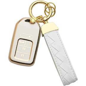 سلسلة مفاتيح بغطاء مفتاح Honda Key Fob مناسبة لمفتاح Accord Civic CRV Pilot Odyssey Passport الذكي عن بعد، حافظة مفتاح ذكي (أخضر) in Kuwait