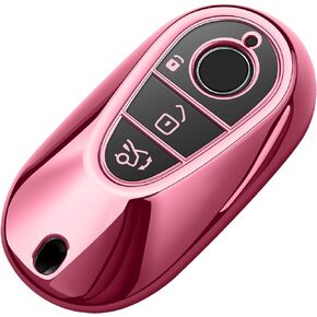 Tukellen for Mercedes Benz Key fob Cover,Special Soft TPU Key Case Key Shell Protector Compatible with 2020-2022 Mercedes Benz S-Class G-Class E-Class-Black