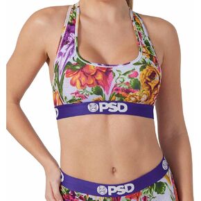 PSD Women's Tapestry Meltdown Sports Bra, Multi, L