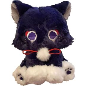 Anime Cat Plush Plush Scaramouche Wanderer Cat Stuffed Animal Cute Soft Stuff plushie Gift for Kids Xmas Gifts