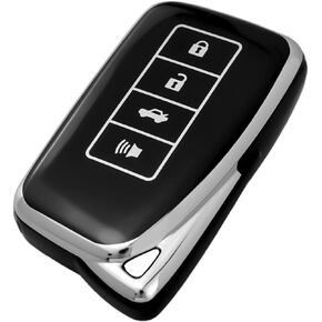 OFFCURVE for Lexus Key Fob Cover Key Case Shell Compatible with Lexus RX ES GS IS LS RS NX GX LX RC LC Smart Key Car Accessories TPU Full Protector for Car Key Remote Key Holder, Purple