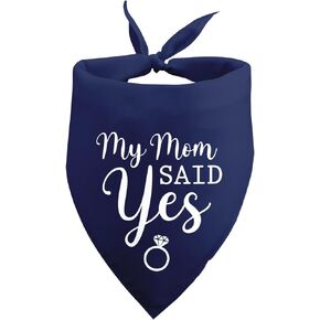 Dog Wedding Engagement Bandana My Mom Said Yes Dog Bandana Wedding Engagement Announcement Photo Prop Pet Accessories for Dog Lovers Owner Gift