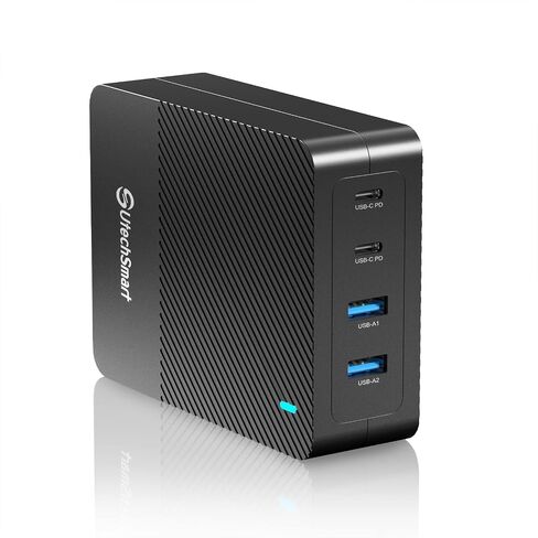 100W USB C Charger, UtechSmart 4-Port Fast Charger Station, Wall Charger Block Power Adapter Compatible with MacBook Pro/Air, iPad, iPhone 14 Pro, Galaxy, Steam Deck, in Saudi Arabia