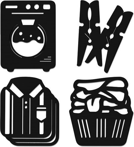 4 Pieces Laundry Room Decor Laundry Sign Wash Dry Fold Repeat Laundry Sign Decorations Rustic Handmade Wood Farmhouse Laundry Room Wall Decor Decorative Signs Plaques for Room Bathroom Laundry Room in Saudi Arabia