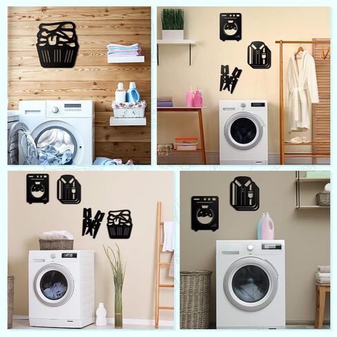 4 Pieces Laundry Room Decor Laundry Sign Wash Dry Fold Repeat Laundry Sign Decorations Rustic Handmade Wood Farmhouse Laundry Room Wall Decor Decorative Signs Plaques for Room Bathroom Laundry Room in Saudi Arabia