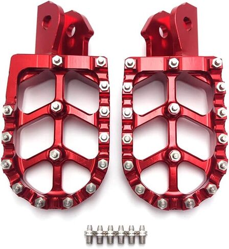 أوتاد قدم الدراجة النارية لـ SurRon، أوتاد قدم الدراجة الترابية مساند CNC لملحقات SurRon Light Bee SurRon CRF150F CRF230F (أحمر) in Kuwait