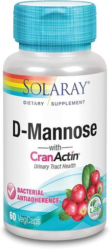 Solaray CranActin D-Mannose, Urinary Tract Health, 1,000 mg, 60 VegCaps in Kuwait