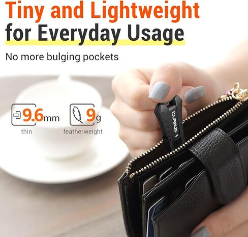 klarus Mi2 Mini LED Keychain Flashlights, Super Lightweight & Small Rechargeable 40 Lumens EDC Flash Light with Built-in Battery and USB Cable(Black) in Saudi Arabia