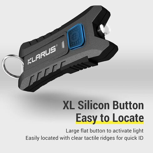 klarus Mi2 Mini LED Keychain Flashlights, Super Lightweight & Small Rechargeable 40 Lumens EDC Flash Light with Built-in Battery and USB Cable(Black) in Saudi Arabia