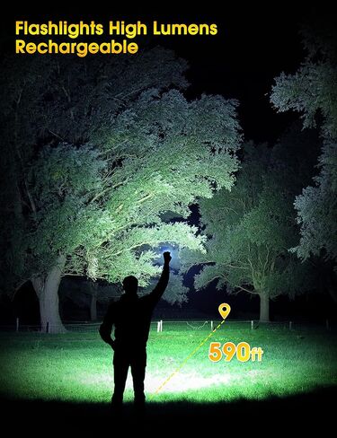 LED Flashlights【2 Pack】 Small and Extremely Bright Flash Light, Flashlights High Lumens Rechargeable, 3 Modes USB Charging Water Resistant Zoomable Mini Flashlight for Emergencies Camping Outdoor in Saudi Arabia