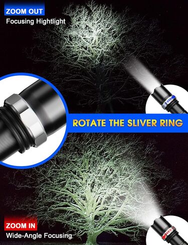 LED Flashlights【2 Pack】 Small and Extremely Bright Flash Light, Flashlights High Lumens Rechargeable, 3 Modes USB Charging Water Resistant Zoomable Mini Flashlight for Emergencies Camping Outdoor in Saudi Arabia