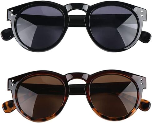 2 Pack Bifocal Sunglasses For Women,Vintage Round Shape Outdoor Sun Readers Glasses in Saudi Arabia
