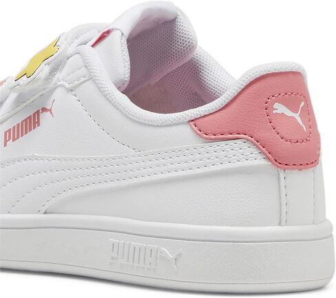 حذاء رياضي Smash Hook and Loop من PUMA، أبيض باشنفروت، مقاس 3.5 US للأطفال الصغار in Saudi Arabia