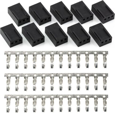 CRJ 3-Pin Female PC Fan 2.54mm Housings and Crimp Connector Set (10-Pack) in Saudi Arabia