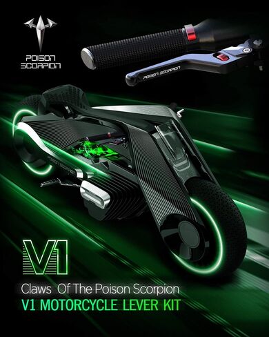 POISON SCORPION Black Motorcycle Brake Clutch Levers Wheel Adjustable Short Compatible with DL650 V-Strom 2004-2010 | SV650 SV650S 1999-2008 | Katana 600 750 GSX650F GSX750F 1998-2006 in Saudi Arabia