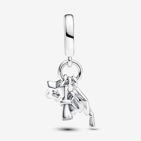 Rainbow Rose Butterfly Safety Chain Charm Bead Dangle Charms Necklace Bracelet 925 Sterling Silver with 5A Cubic Zirconia for Mother's Day Birthday Valentine's Day Jewelry Gifts for Women Girls in Saudi Arabia