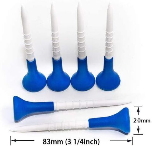 Depth Mark Plastic Golf tess with Wide Soft Rubber Cover 3 1/4 83mm Pack of 50 Almost Unbreakable in Saudi Arabia