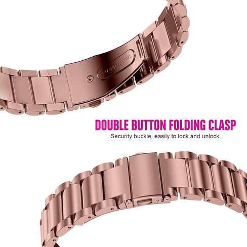 أحزمة ساعة EloBeth متوافقة مع Samsung Galaxy Watch 3 Band 41mm برونزي غامض من الفولاذ المقاوم للصدأ معدني Galaxy Watch 3 Bands ملحقات حزام الأعمال in Kuwait
